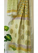 Cotton  Pista Green Daily Wear Printed Saree